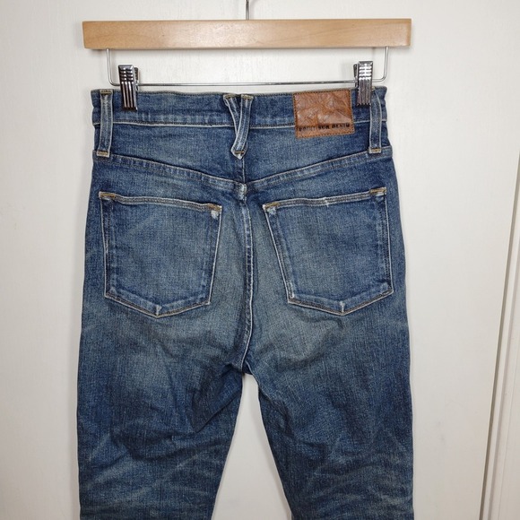 Point Sur Denim J.Crew Distressed High Rise Straight Crop Jeans Size 26 - Picture 10 of 12